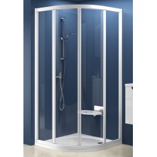 Supernova - Cabina dus semirotunda 80 Saten+Grape